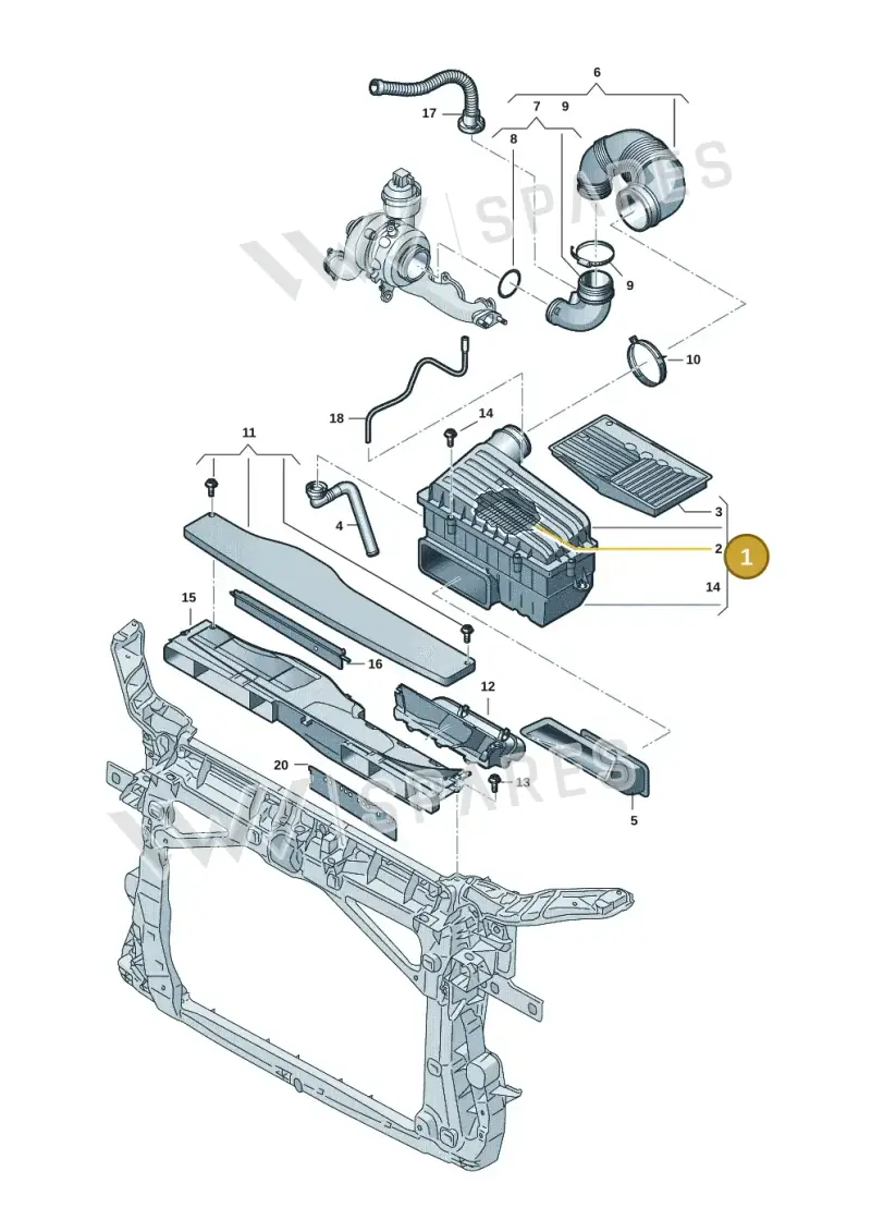 5WA129607 — Skoda Kodiaq (2024-) diagram 5h0129070, position 1