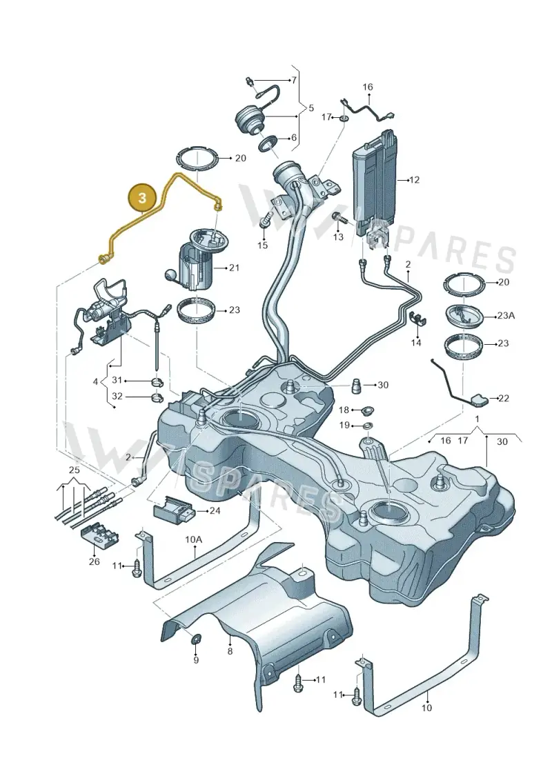 5WA201293J — Skoda Karoq (2017-2022) diagram 746201400, position 3
