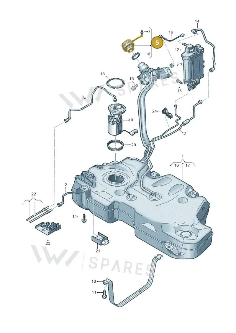 5WA201550E — Skoda Fabia (2021-) diagram 587201042, position 5