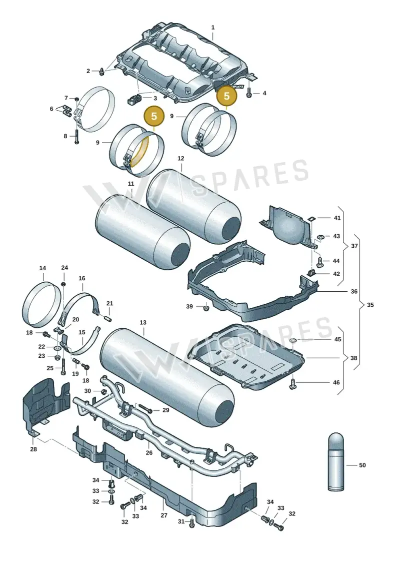 5WA201655 — Skoda Octavia (2019-2024) diagram 5h0201010, position 5
