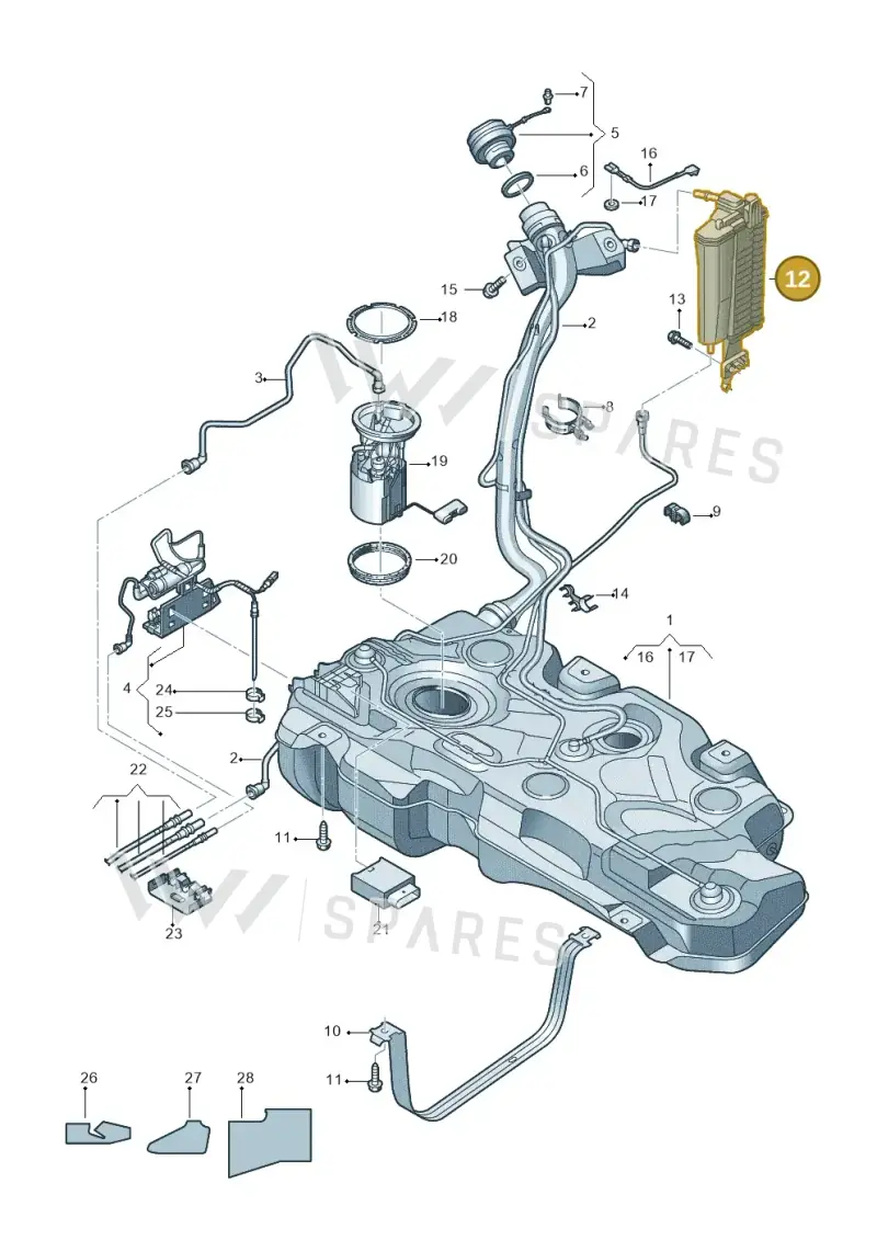5WA201801 — Skoda Octavia (2019-2024) diagram 585201060, position 12