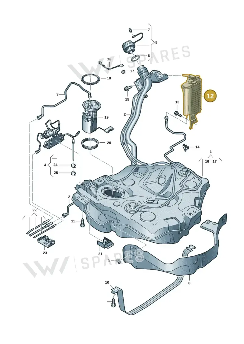 5WA201801 — Skoda Octavia (2019-2024) diagram 827201037, position 12