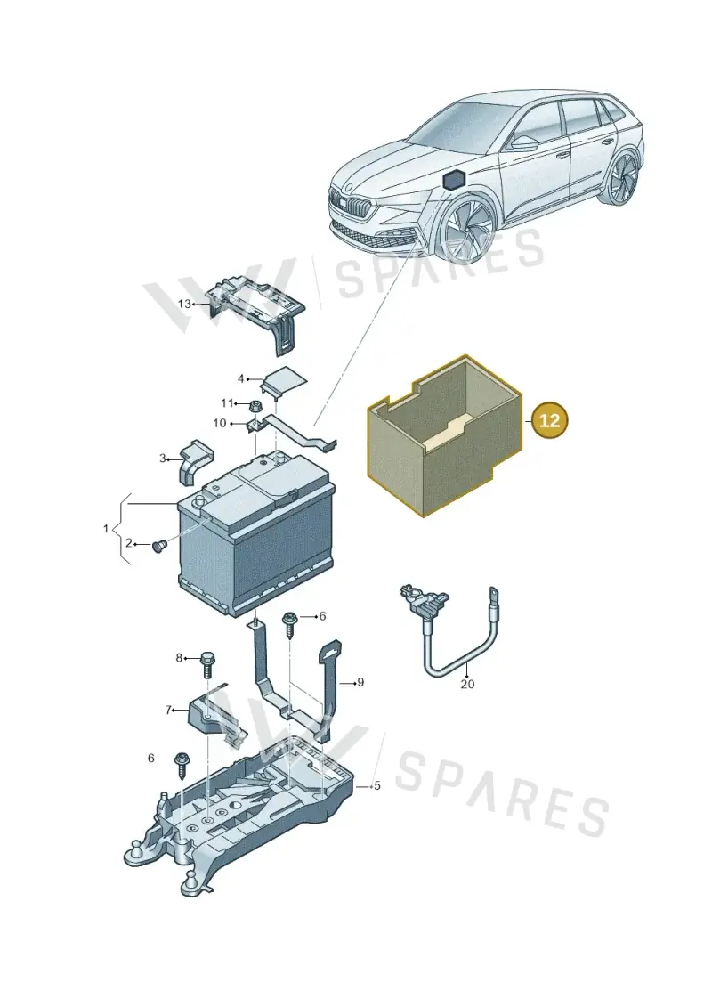 5WA915418 — Skoda Fabia (2021-) diagram 584915000, position 12