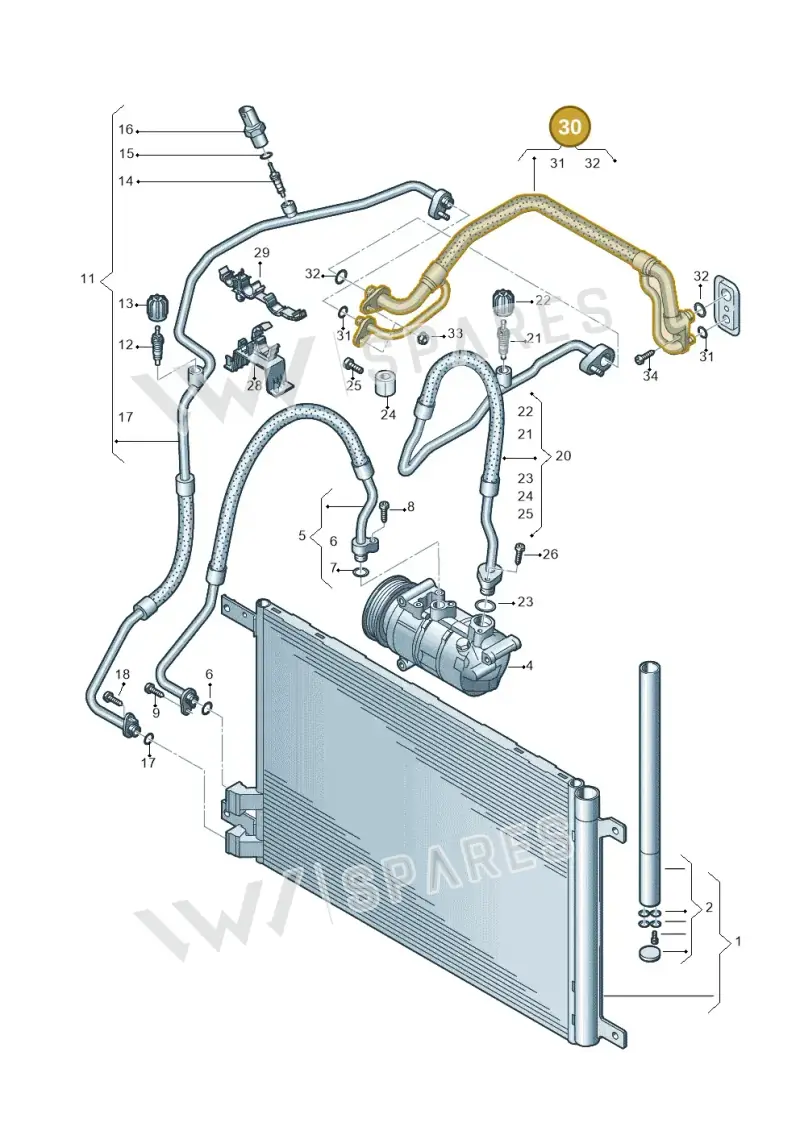 5WB816738F — Skoda Superb Combi (2023-) diagram 746260400, position 30
