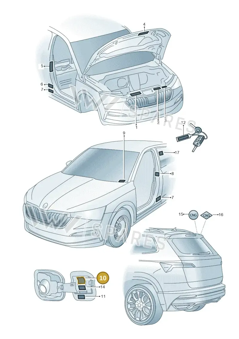 654010000AH — Skoda Kamiq (2019-2020) diagram 584010000, position 10