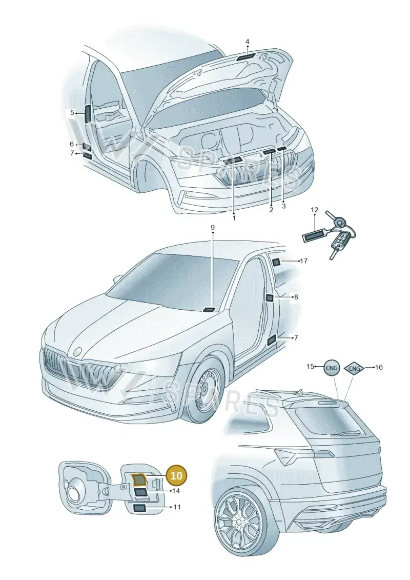 654010000AL — Skoda Kamiq (2019-2020) diagram 584010000, position 10