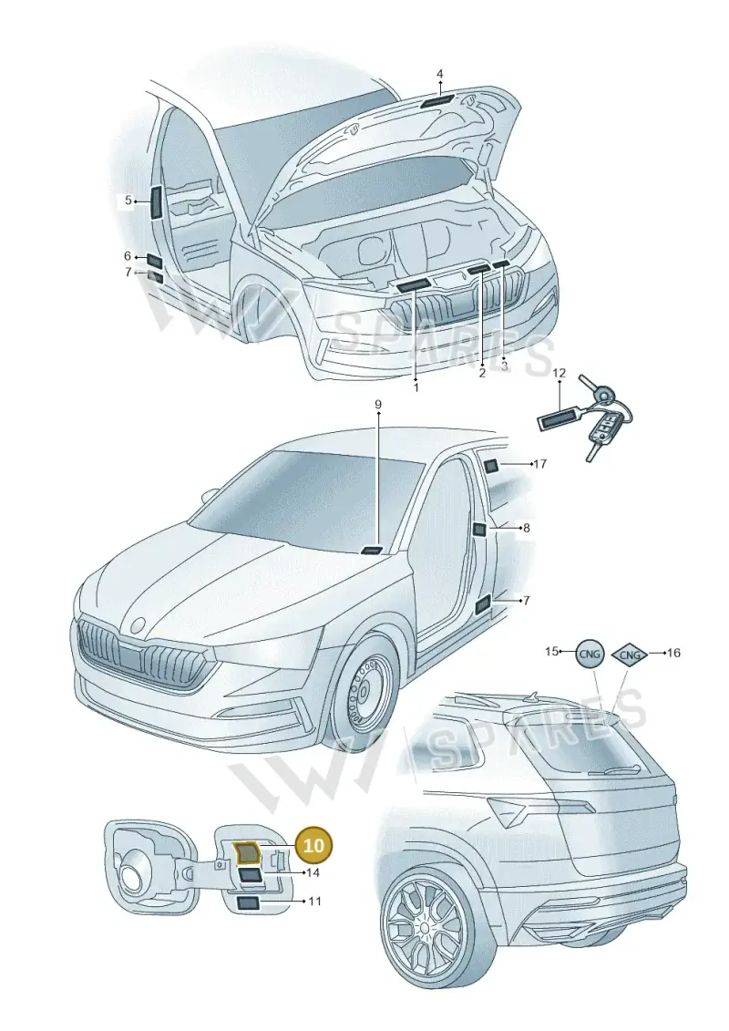 654010000Q — Skoda Kamiq (2019-2020) diagram 584010000, position 10