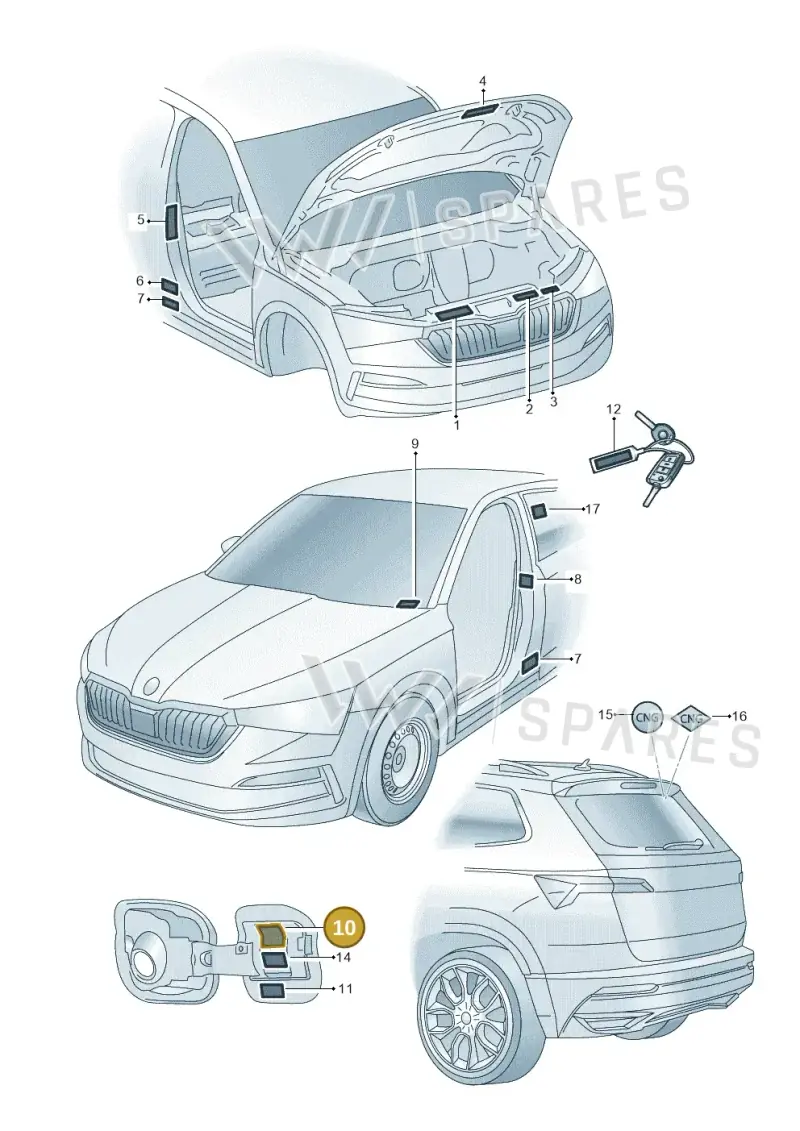 654010000R — Skoda Kamiq (2019-2020) diagram 584010000, position 10