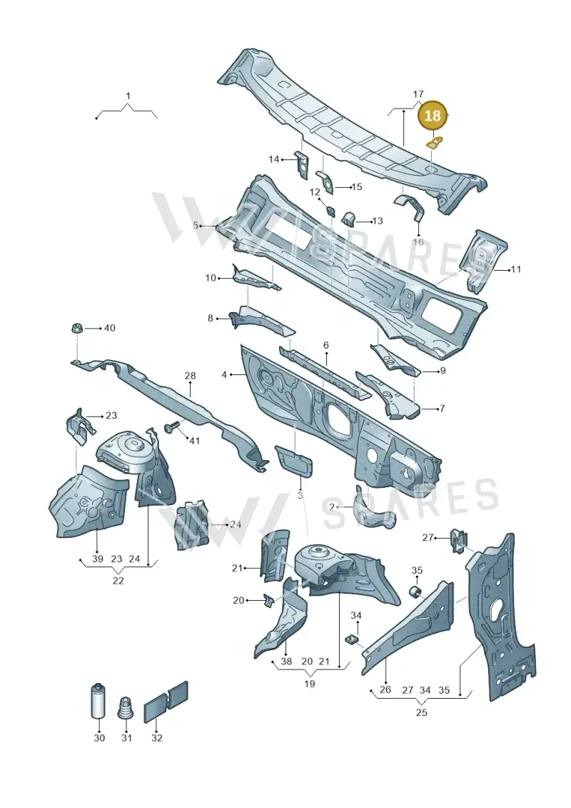 654805217 — Skoda Kamiq (2019-) diagram 835805500, position 18
