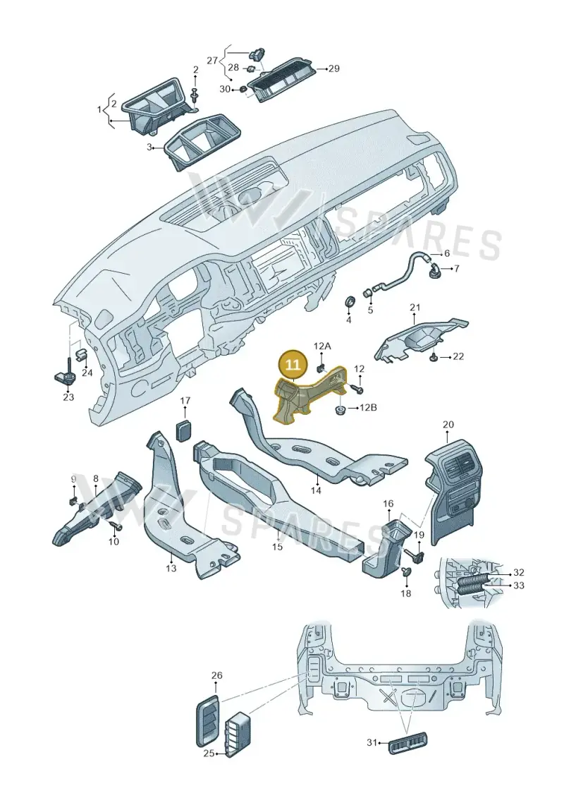 656819152 — Skoda Kamiq (2019-2020) diagram 584819010, position 11