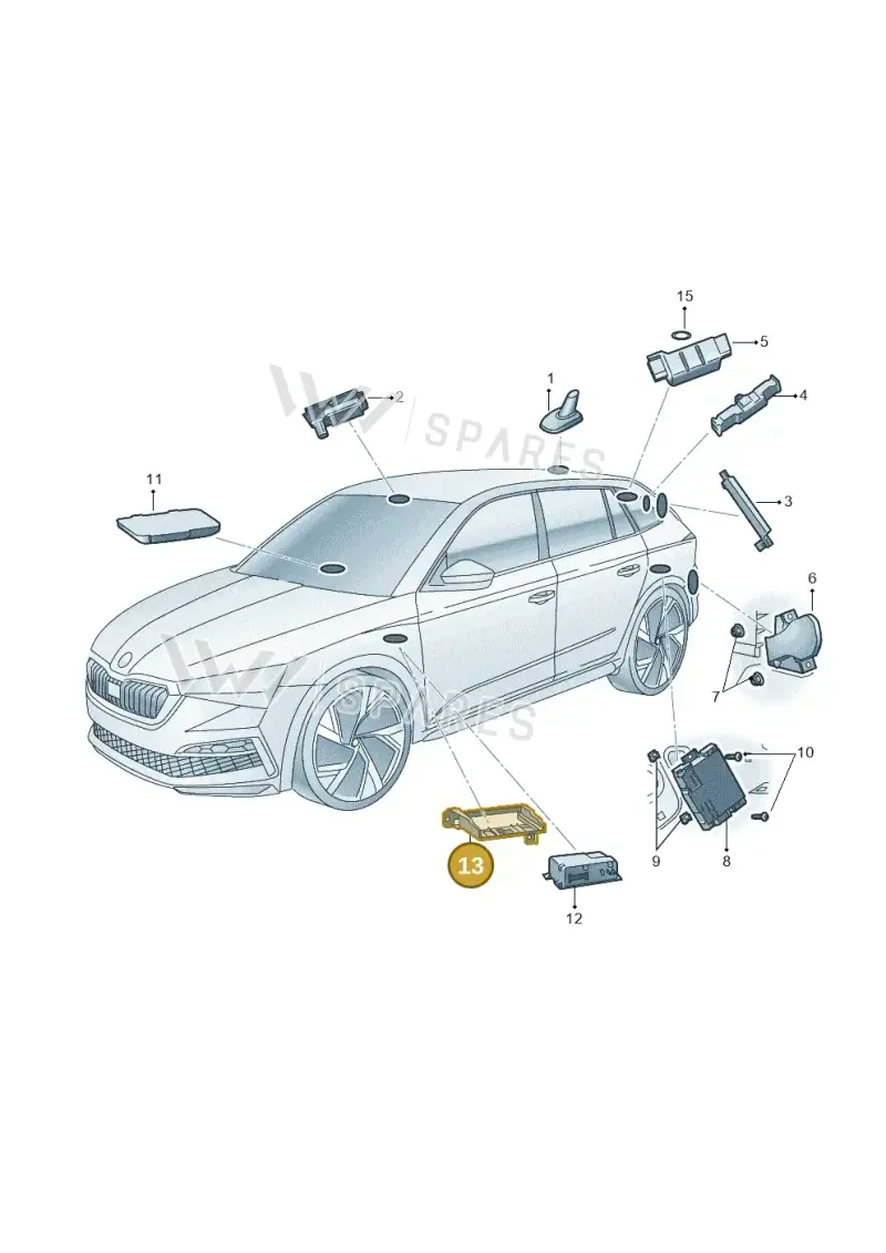 656971856 — Skoda Kamiq (2019-2020) diagram 584035040, position 13
