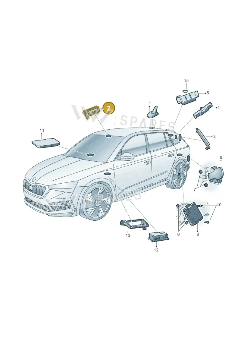 657035510A — Skoda Kamiq (2019-2020) diagram 584035040, position 2