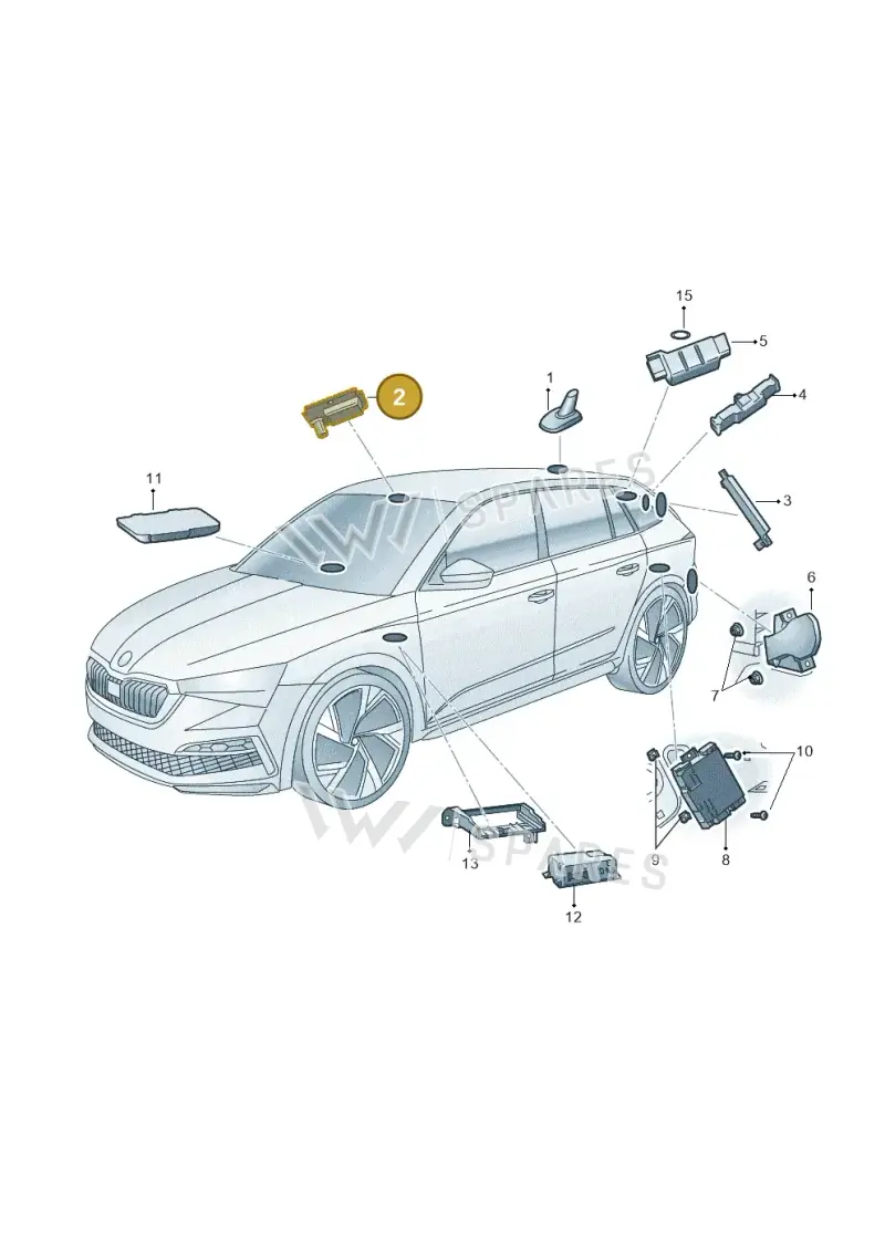 657035510 — Skoda Kamiq (2019-) diagram 584035040, position 2