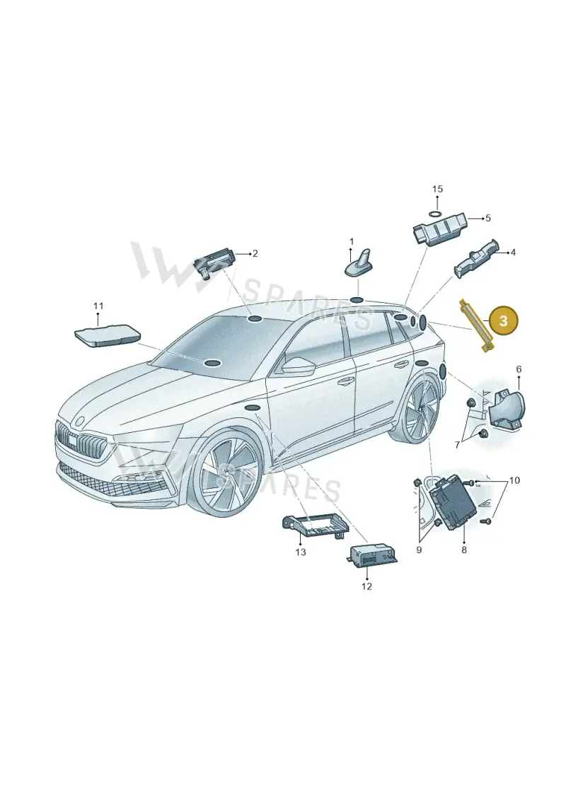 657035577A — Skoda Kamiq (2019-2020) diagram 584035040, position 3