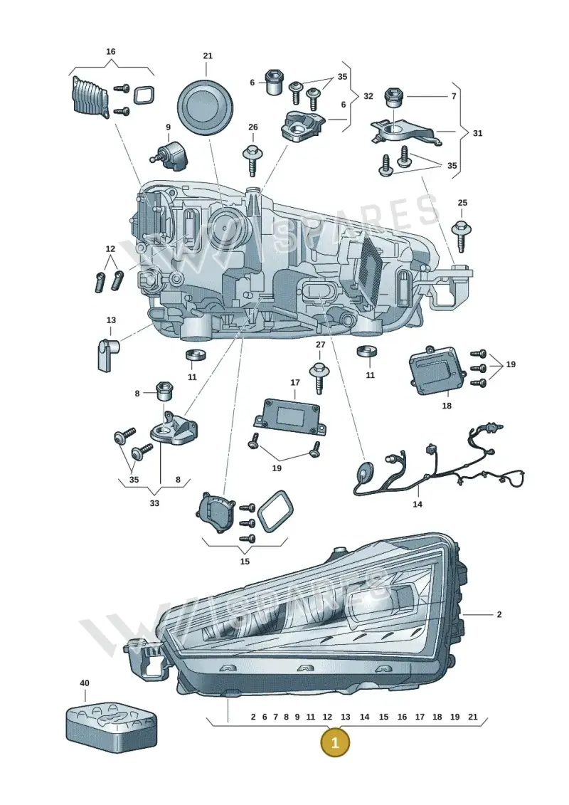 657941019C — Skoda Kamiq (2019-2020) diagram 584941000, position 1