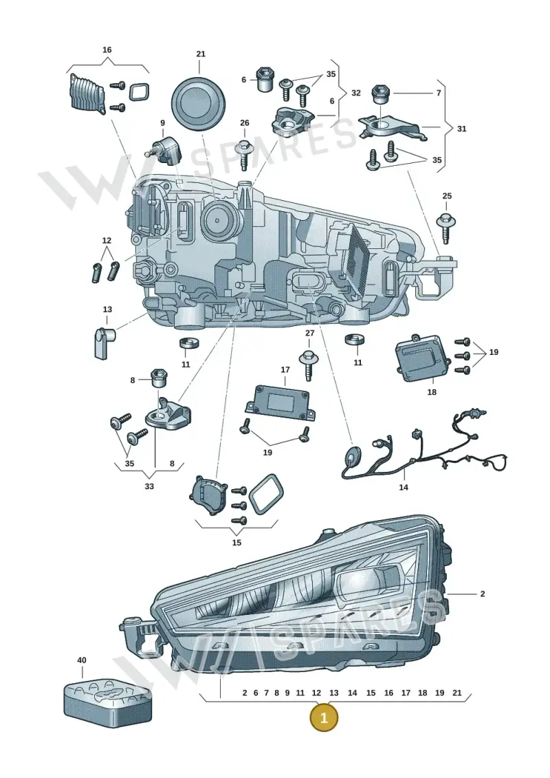 657941020A — Skoda Kamiq (2019-) diagram 584941005, position 1