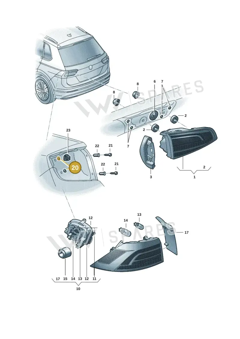 657945067 — Skoda Kushaq (2021-) diagram 62t945000, position 20