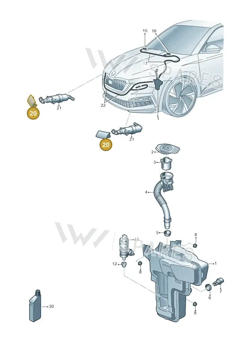 657955109A — Skoda Kamiq (2019-2020) diagram 584955010, position 20