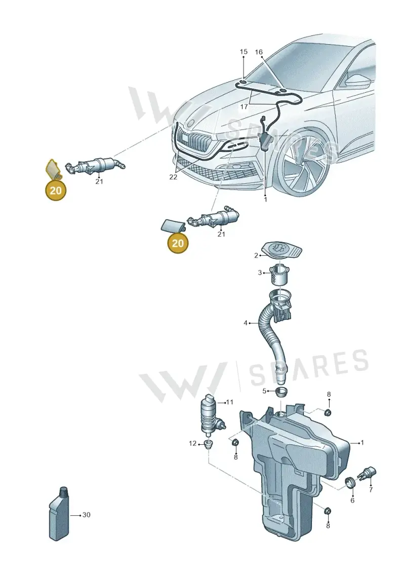 657955110 — Skoda Kamiq (2019-) diagram 584955010, position 20