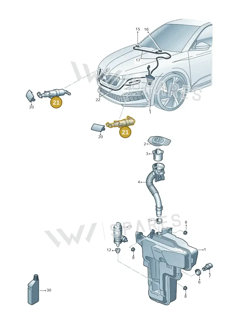 657955965 — Skoda Kamiq (2019-) diagram 584955010, position 21
