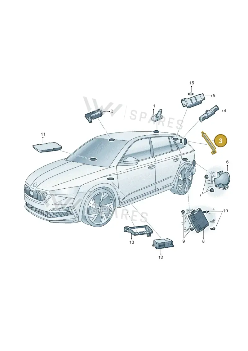 658035577A — Skoda Kamiq (2019-) diagram 584035040, position 3