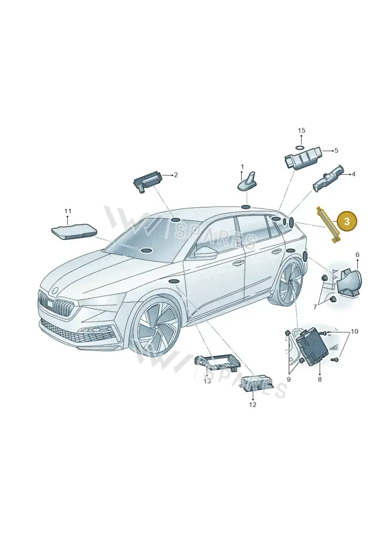 658035577 — Skoda Kamiq (2019-) diagram 584035040, position 3