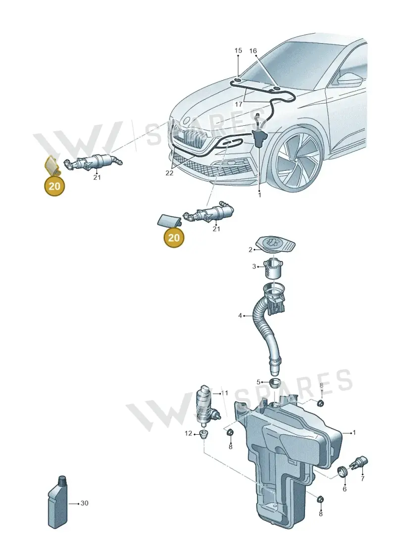 658955110A — Skoda Kamiq (2019-2020) diagram 584955010, position 20