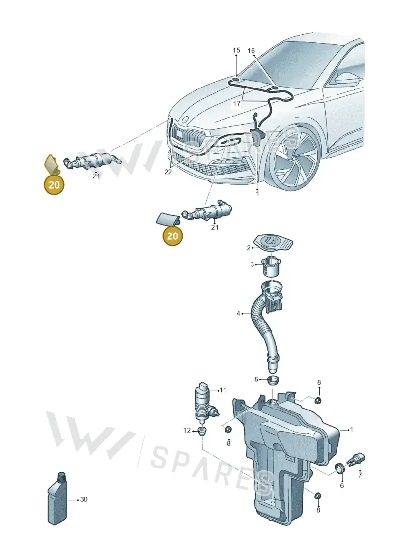 658955110 — Skoda Kamiq (2019-) diagram 584955010, position 20