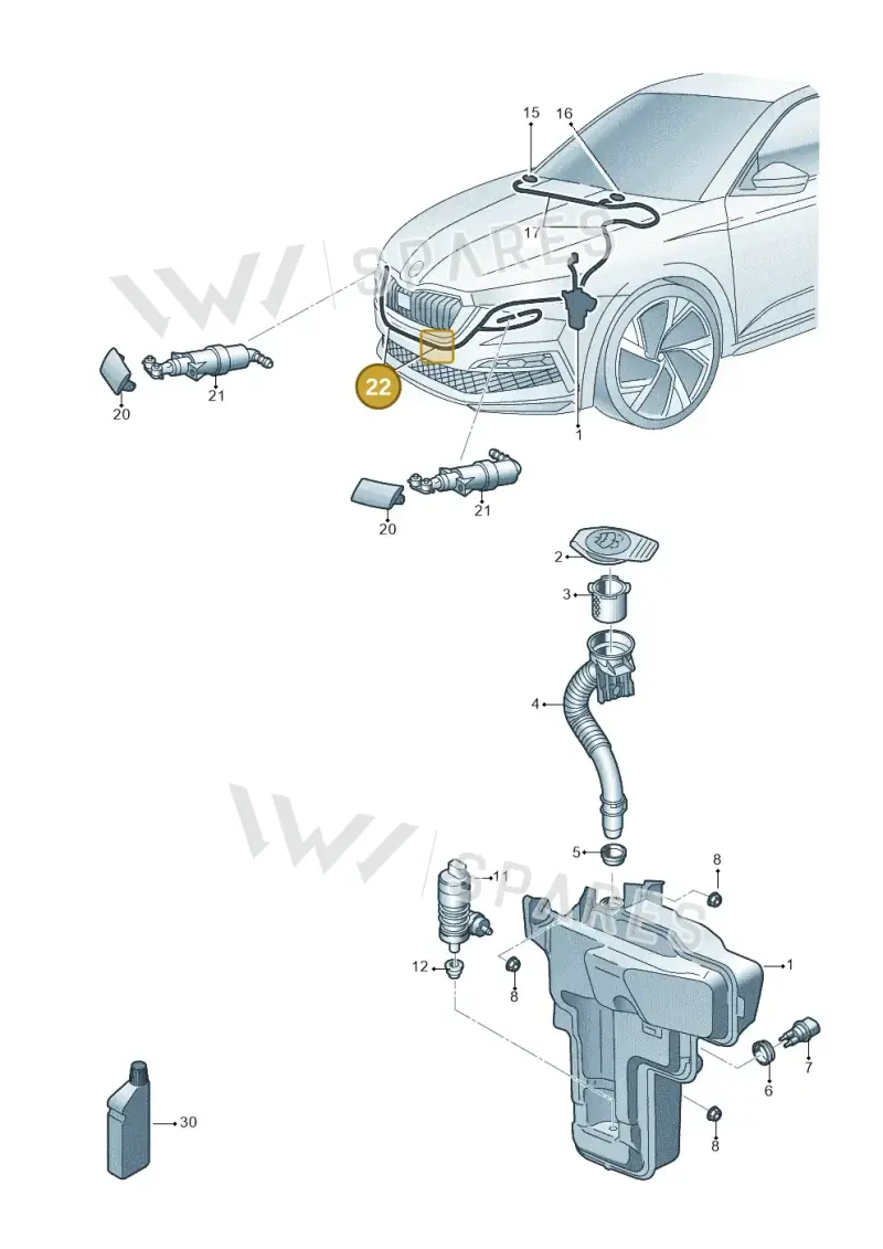 658955970 — Skoda Kamiq (2019-) diagram 584955010, position 22
