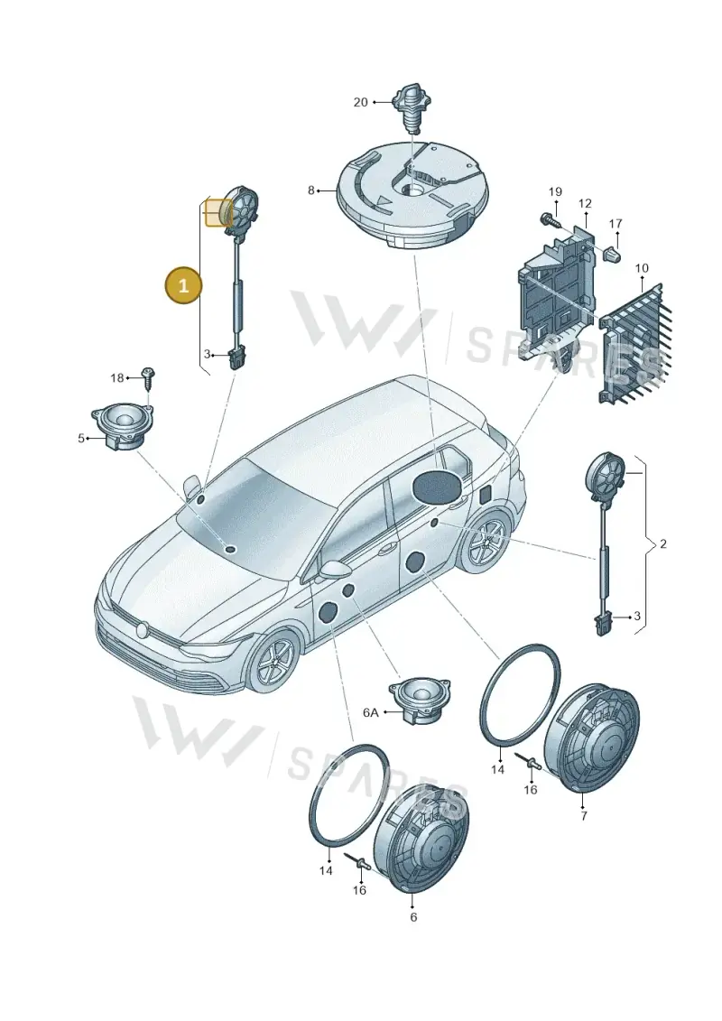 6C0035411A — Skoda Octavia (2019-2024) diagram 585035035, position 1