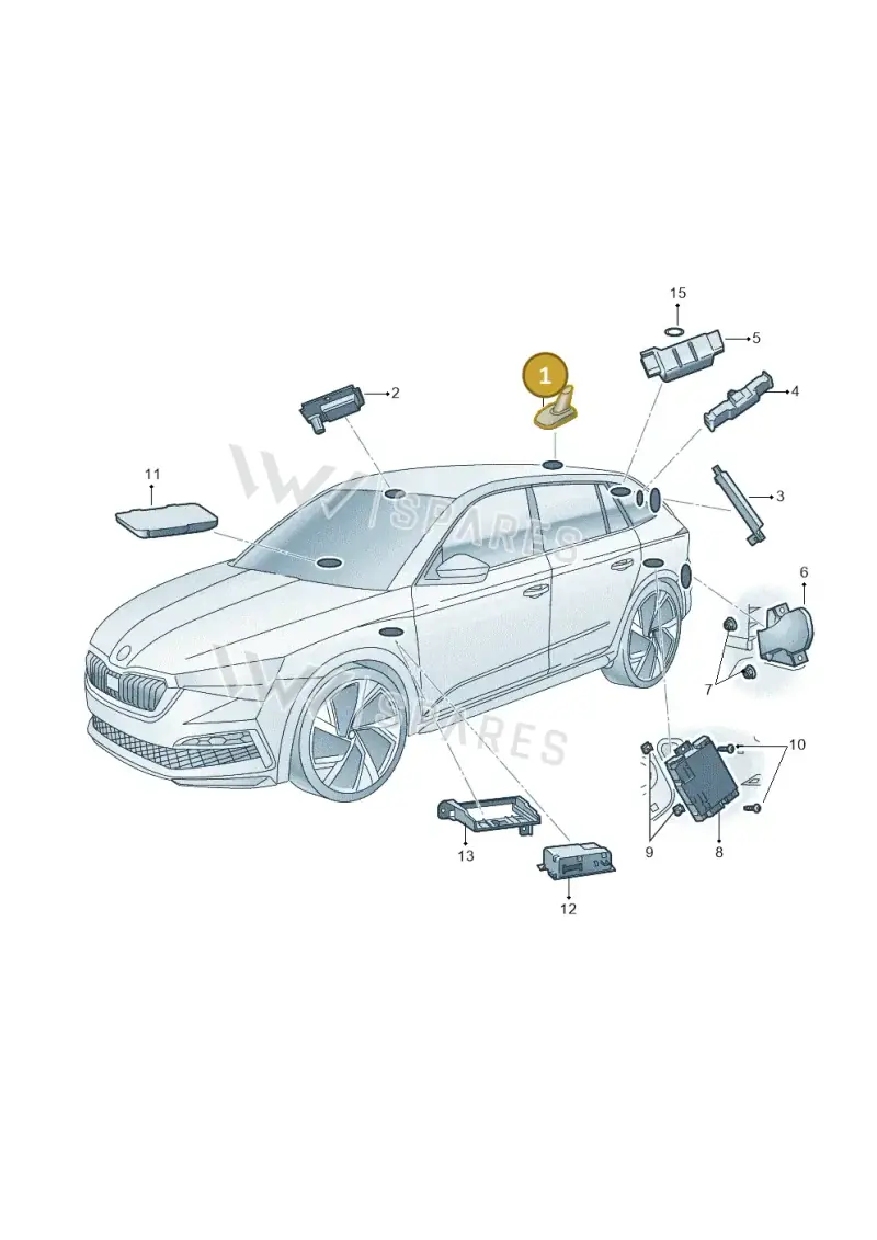 6C0035849M — Skoda Fabia (2021-) diagram 584035040, position 1