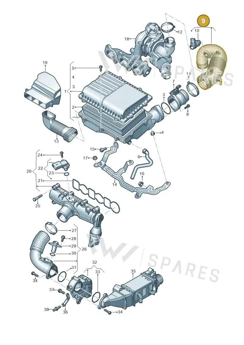 6C0129654E — Skoda Rapid (2012-2022) diagram 773129000, position 9