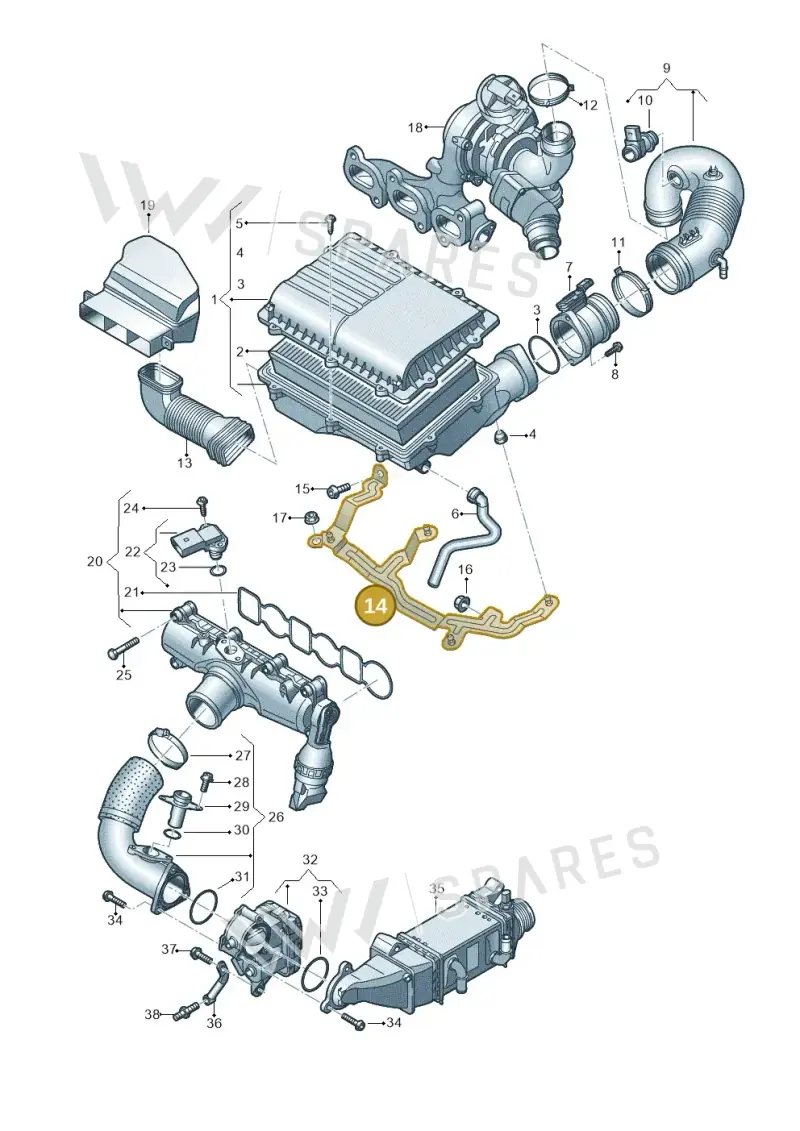 6C0129671B — Skoda Fabia (2014-2022) diagram 773129000, position 14