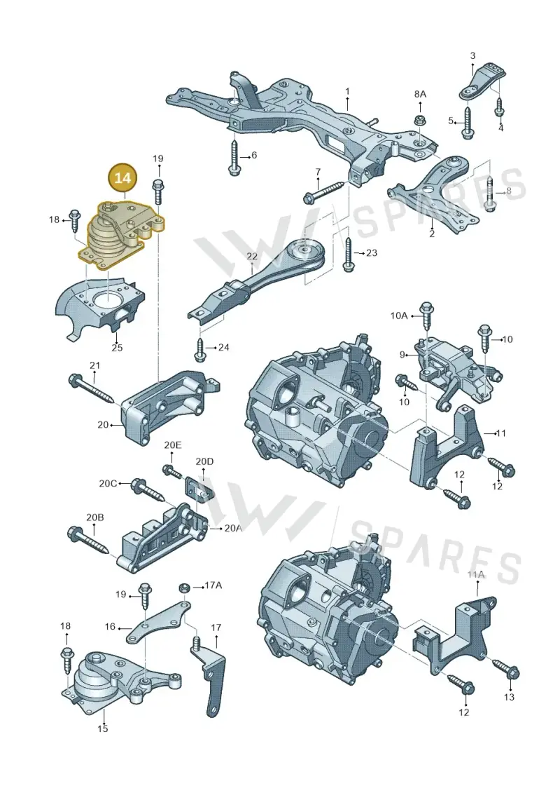 6C0199167B — Skoda Rapid (2012-2022) diagram 672199250, position 14