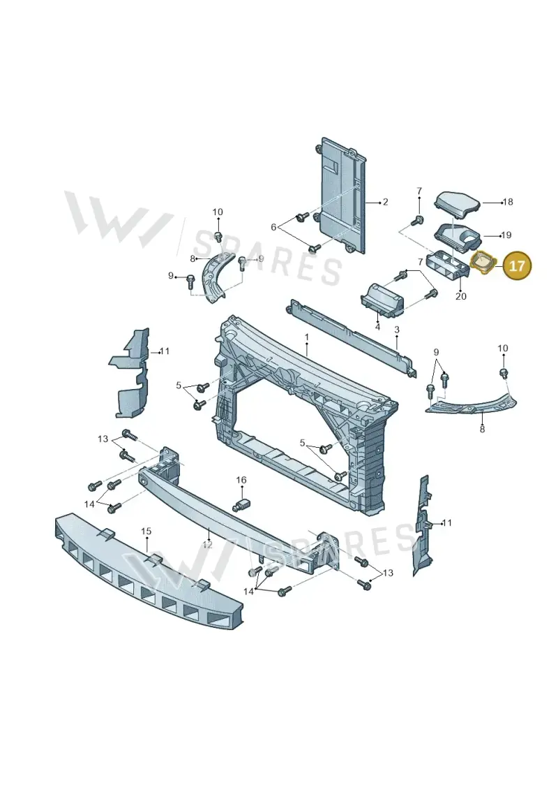 6C08055099B9 — Skoda Rapid (2012-2022) diagram 740805000, position 17