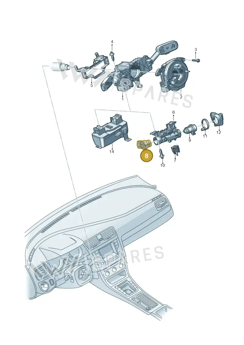 6C0905865 — Skoda Fabia (2021-) diagram 584905070, position 8