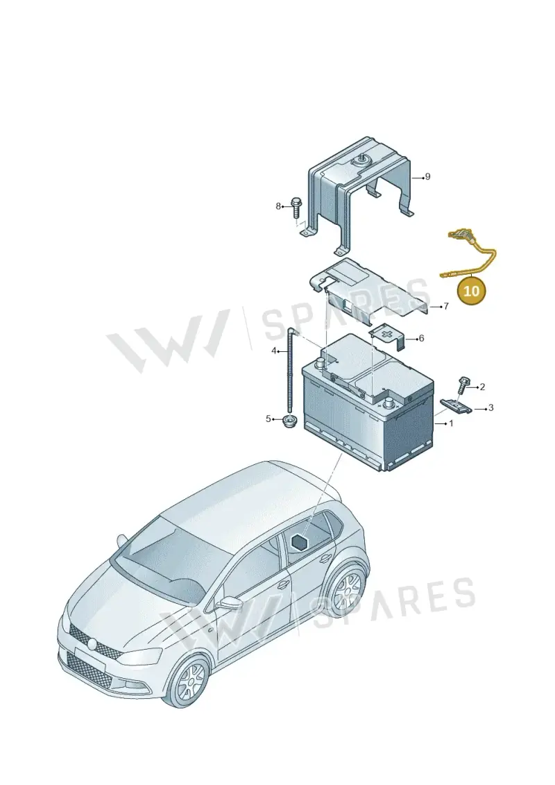 6C0915181 — Skoda Rapid (2012-2022) diagram 740915100, position 10