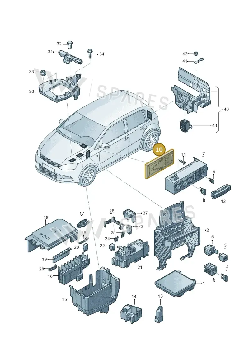 6C0937576 — Skoda Rapid (2012-2022) diagram 773937010, position 10