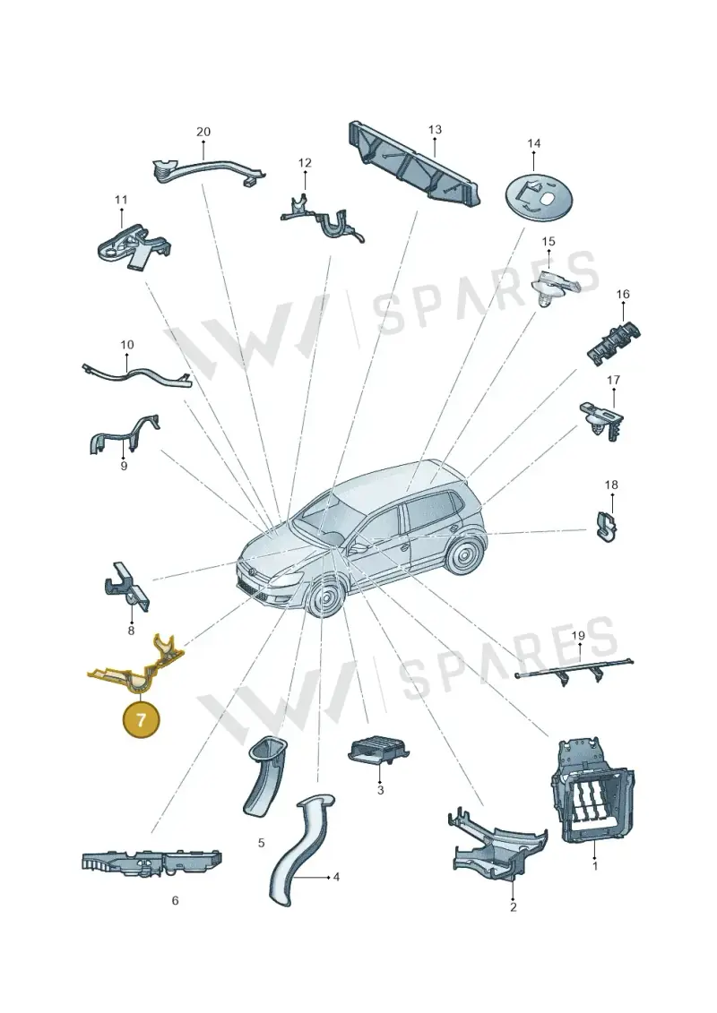 6C0971615E — Skoda Fabia (2014-2022) diagram 773972050, position 7