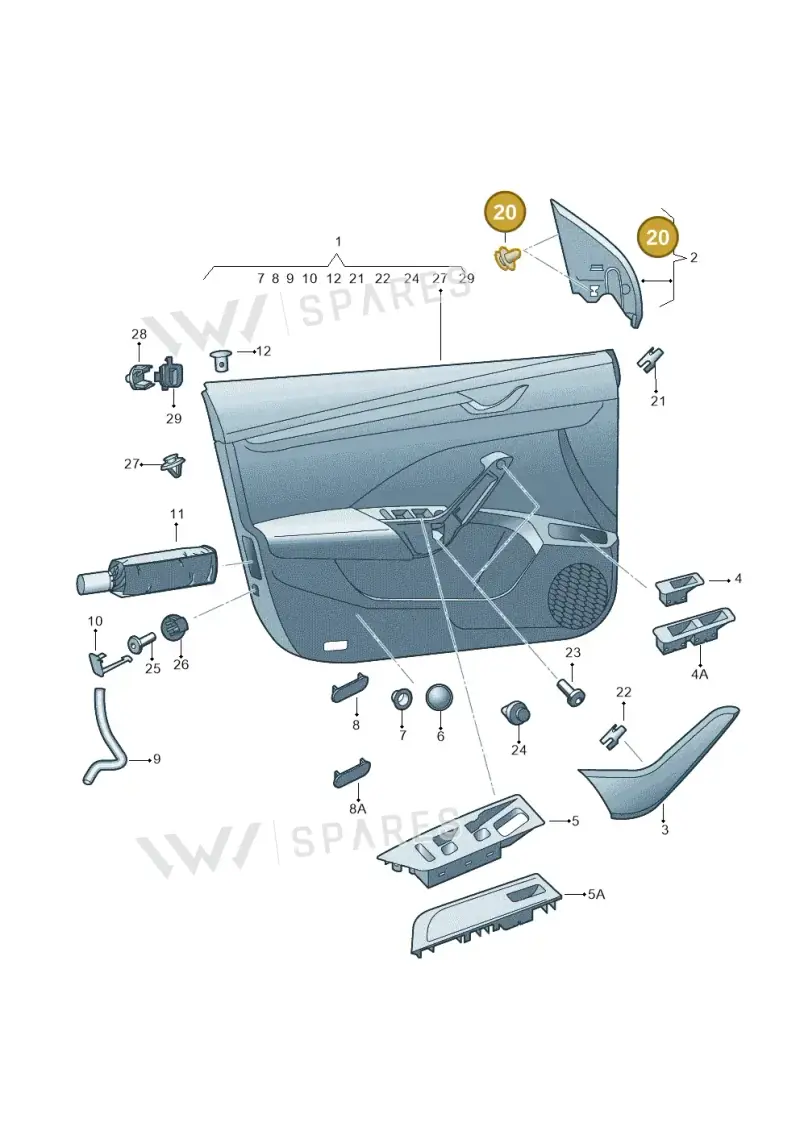 6E0837732 — Skoda Octavia (2019-2024) diagram 585867000, position 20