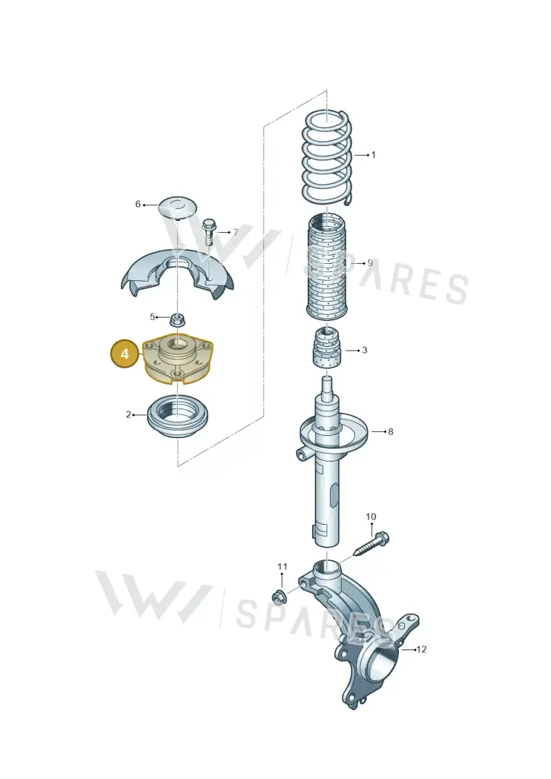 6N0412331E — Skoda FABIA/COMBI (1999-2004) diagram 253411100, position 4