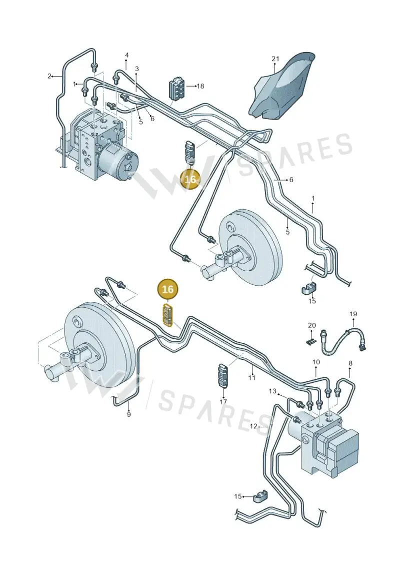 6N0611797D — Skoda ROOMSTER               06> (2006-) diagram 253614400, position 16