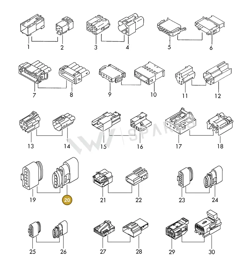 6N0973855 — Skoda 1J0 platform diagram 198970800, position 20
