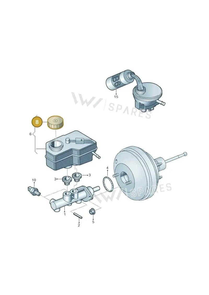 6N1611349B — Skoda Fabia Ambiente (2009-2013) diagram 253611100, position 8