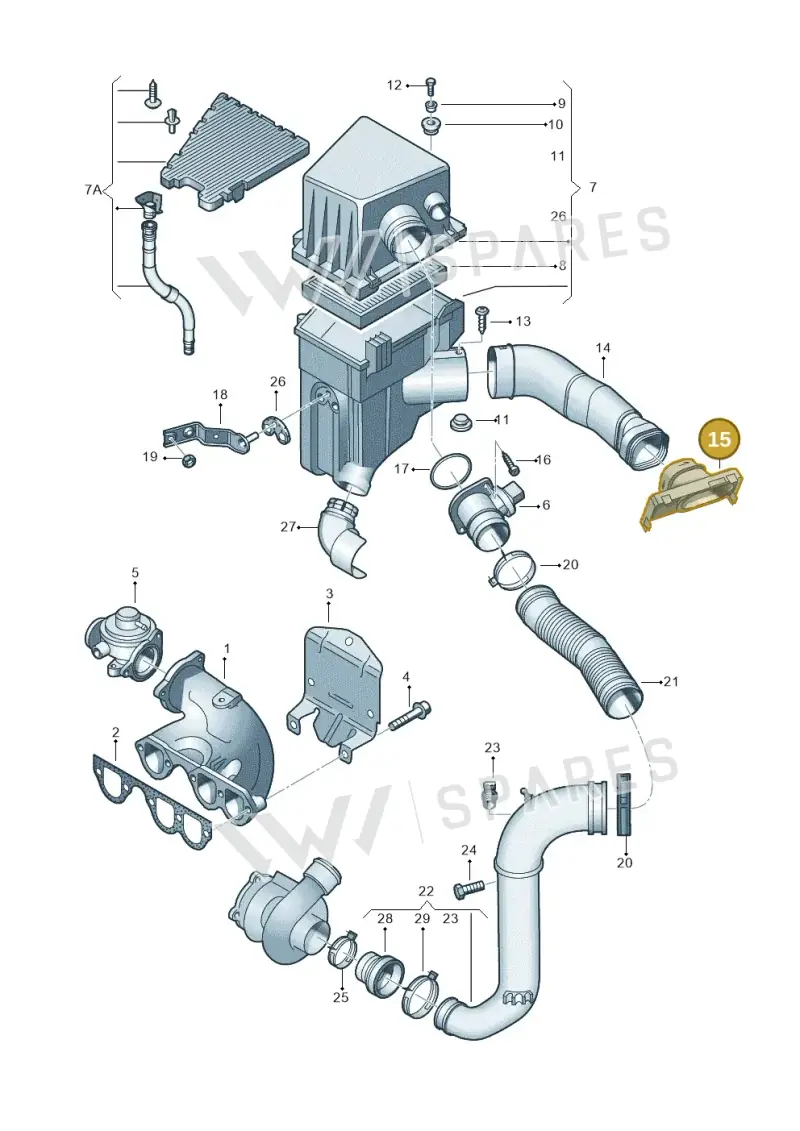 6Q0129621B — Skoda Fabia Ambiente (2009-2013) diagram 253129200, position 15
