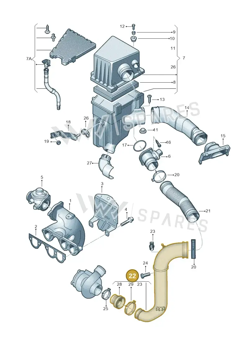 6Q0129654AK — Skoda Fabia Ambiente (2009-2013) diagram 253129200, position 22