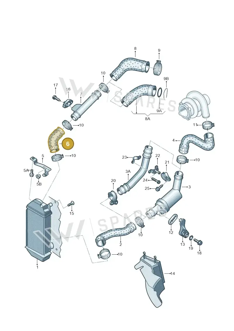 6Q0145834 — Skoda Fabia Ambiente (2009-2013) diagram 453145500, position 6