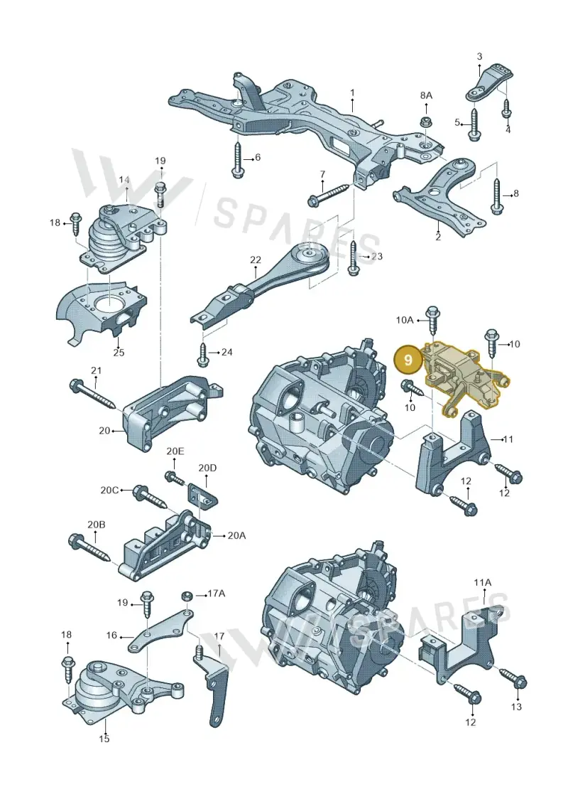 6Q0199555AT — Skoda Rapid (2012-2022) diagram 672199250, position 9