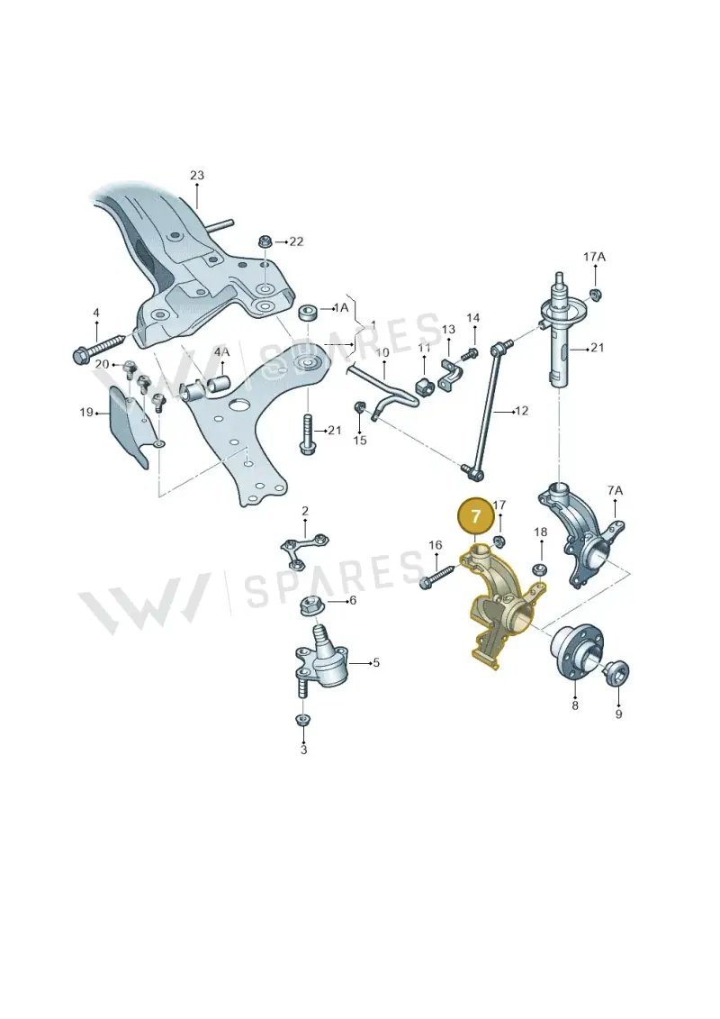 6Q0407256T — Skoda Fabia Ambiente (2009-2013) diagram 608407110, position 7