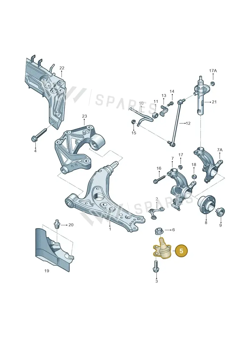 6Q0407366M — Skoda ROOMSTER               06> (2006-) diagram 253407100, position 5